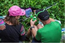 Participants at the SHMAK trial day at Bankwood Stream tried out the new kit and gave valuable feedback [Photo credit: Amanda Valois]